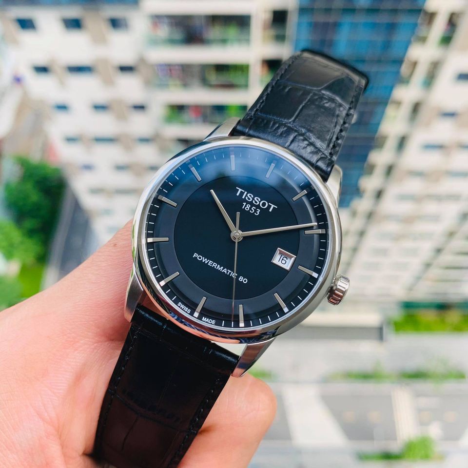 Đồng hồ Nam Tissot 1853 cơ tự động Powermatic 80, dây da, kính shapphire T086.407.16.051.00 mipecclock