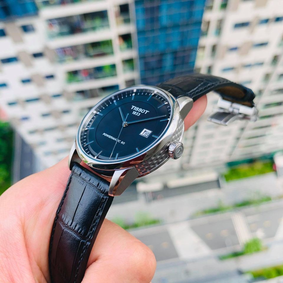 Đồng hồ Nam Tissot 1853 cơ tự động Powermatic 80, dây da, kính shapphire T086.407.16.051.00 mipecclock