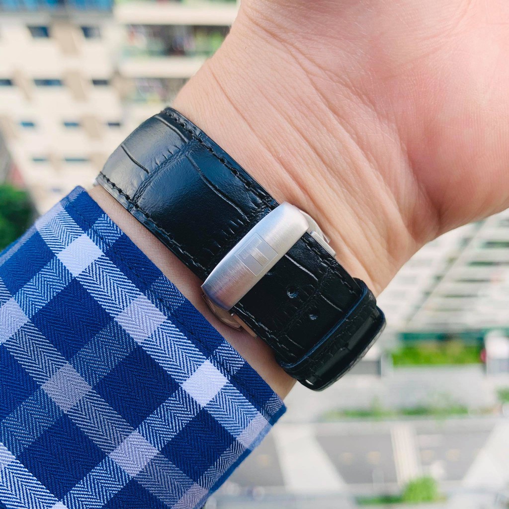 Đồng hồ Nam Tissot 1853 cơ tự động Powermatic 80, dây da, kính shapphire T086.407.16.051.00 mipecclock