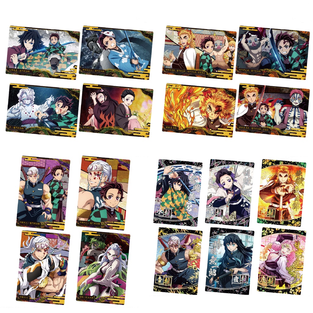 Pack thẻ nhân phẩm bánh xốp Kimetsu No Yaiba chính hãng - wafer card Thanh Gươm Diệt Quỷ