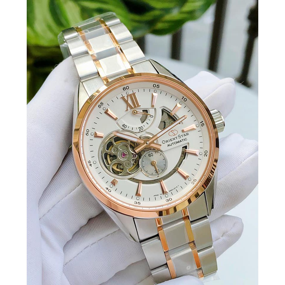 Đồng hồ Nam Orient Star cơ tự động, kính shapphire, dây thép không gỉ SDK05001W0 mipecclock