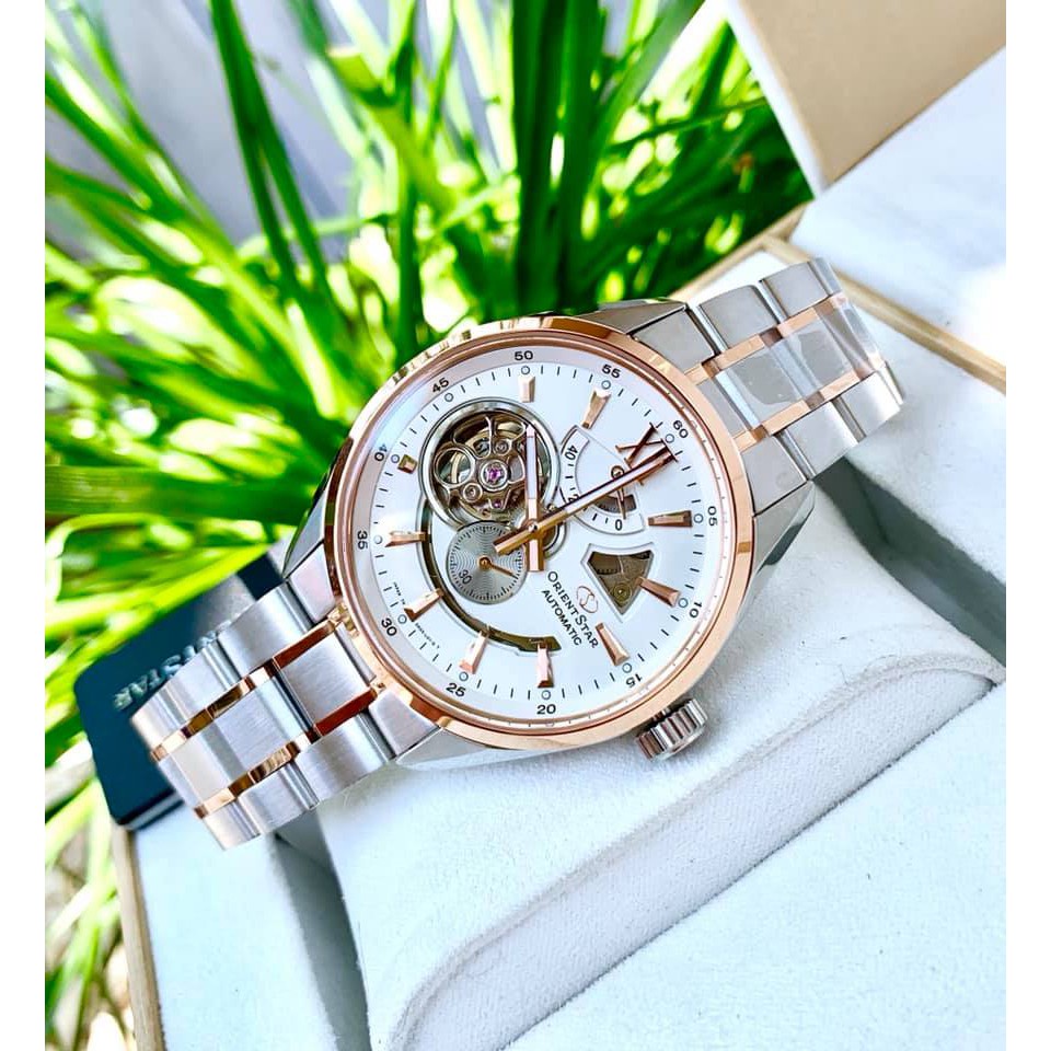 Đồng hồ Nam Orient Star cơ tự động, kính shapphire, dây thép không gỉ SDK05001W0 mipecclock