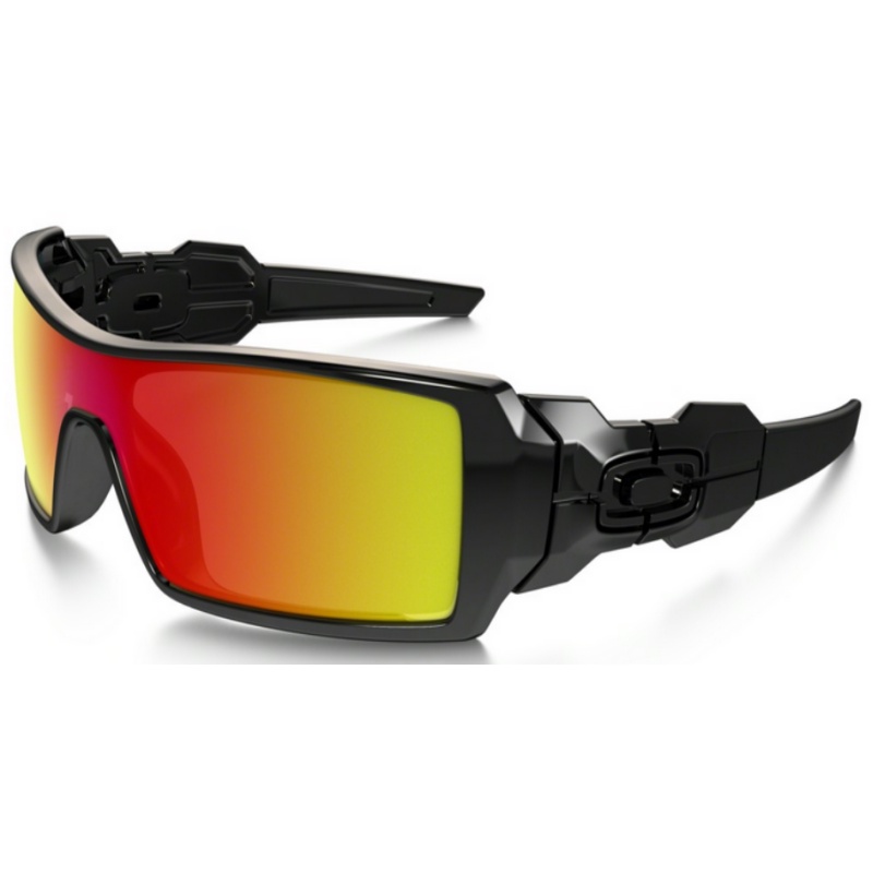 Ống kính phân cực màu xám Oakley Radar được đánh bóng, kính râm đi xe đạp khung đen được đánh bóng d