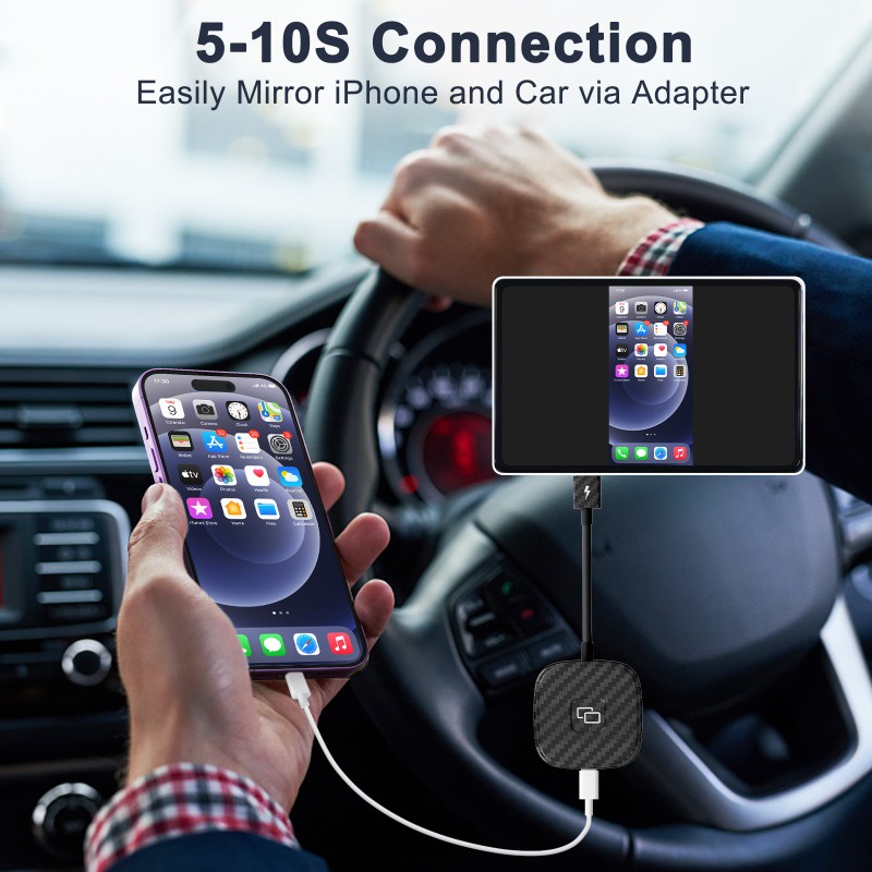 Carplay Bộ Chuyển Đổi Gương Chiếu Hậu Xe Hơi Có Dây Cho iphone