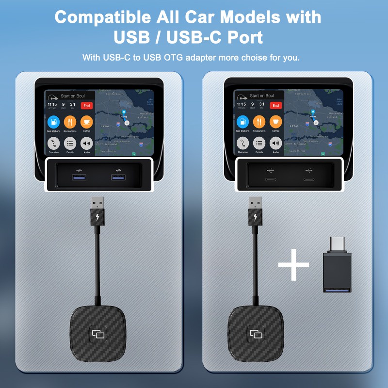 Carplay Bộ Chuyển Đổi Gương Chiếu Hậu Xe Hơi Có Dây Cho iphone