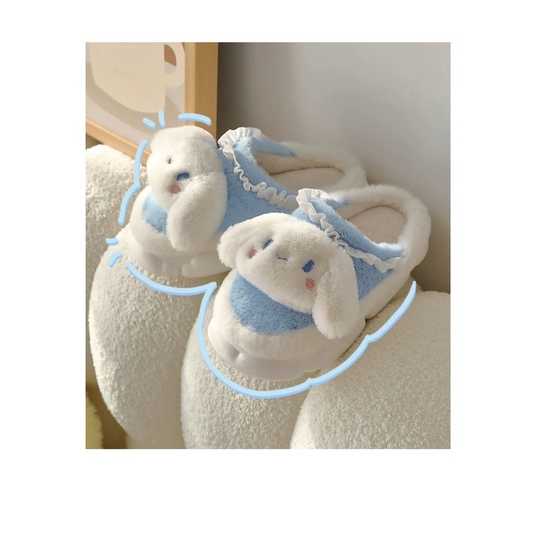 Cici Dép Bông Đi Trong Nhà Hình Chó cinnamon Đáng Yêu Cho Nữ