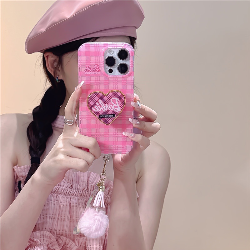 Hoạt Hình Ốp Điện Thoại Có Giá Đỡ Hình Trái Tim Cho iphone 14 13 12 pro max 11 14promax