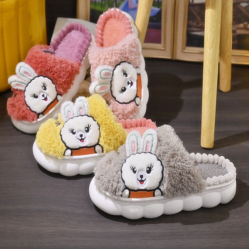 Dép Bông Đi Trong Nhà Bằng Vải cotton Đế Dày Chống Trượt Thời Trang Thu Đông 2023