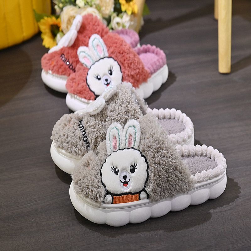 Dép Bông Đi Trong Nhà Bằng Vải cotton Đế Dày Chống Trượt Thời Trang Thu Đông 2023