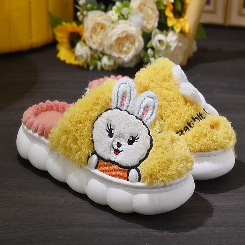 Dép Bông Đi Trong Nhà Bằng Vải cotton Đế Dày Chống Trượt Thời Trang Thu Đông 2023