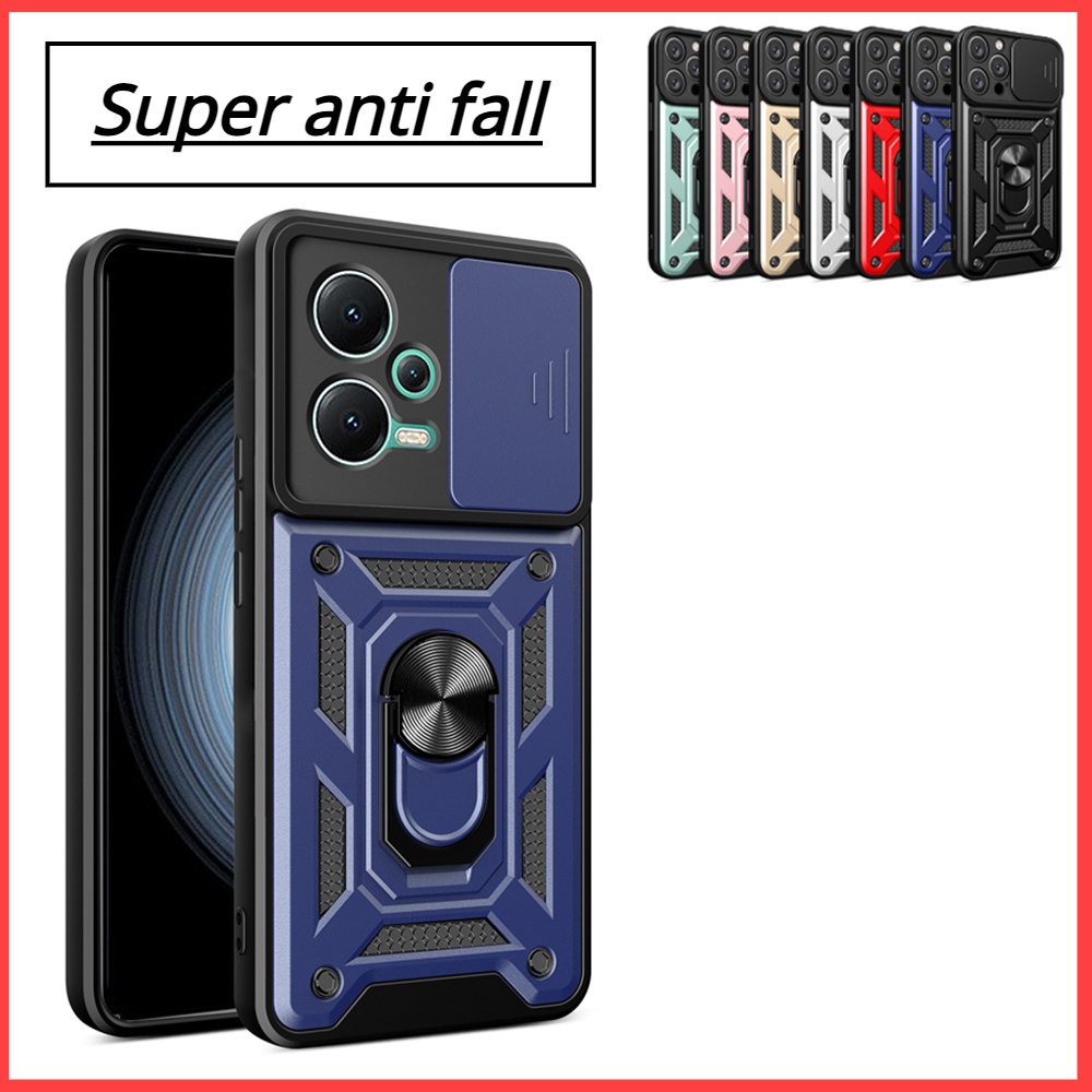Ốp Điện Thoại Có Vòng Đỡ Chống Rơi Bảo Vệ Ống Kính Cho redmi 12 11prime note 12 turbo k40 k60 pro k40s 4g / 5g Sự Bảo Vệ