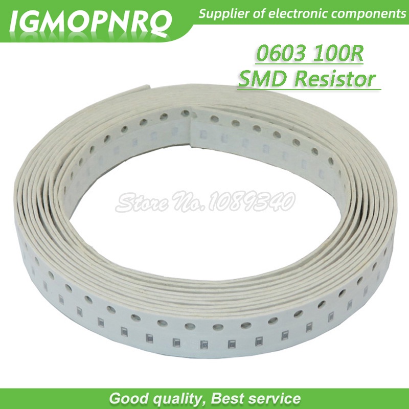 300 CÁI 0603 Chip Điện trở cố định Điện trở SMD 100 ohm 101 GMOPNRQ