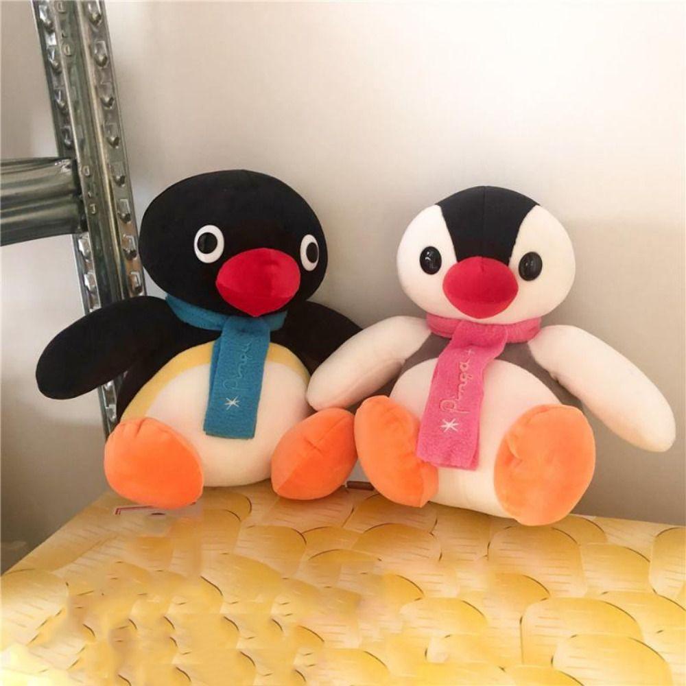 Shanhai pingu Móc Khóa Hình Chim Cánh Cụt Nhồi Bông Mềm Mại Hóa Trang anime Cho Gia Đình