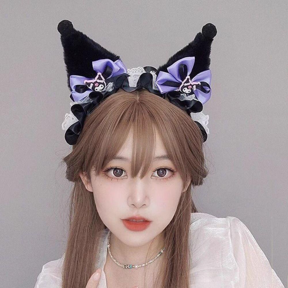 Shanrong Băng Đô Nơ Cài Tóc Hóa Trang Nhân Vật Hoạt Hình kuromi Đáng Yêu