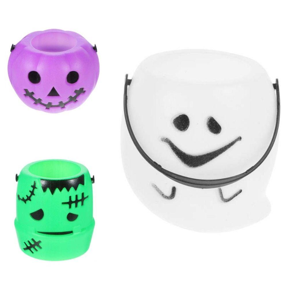 Xô Nhựa Đựng Kẹo Có Tay Cầm Hình Quả Bí Ngô halloween
