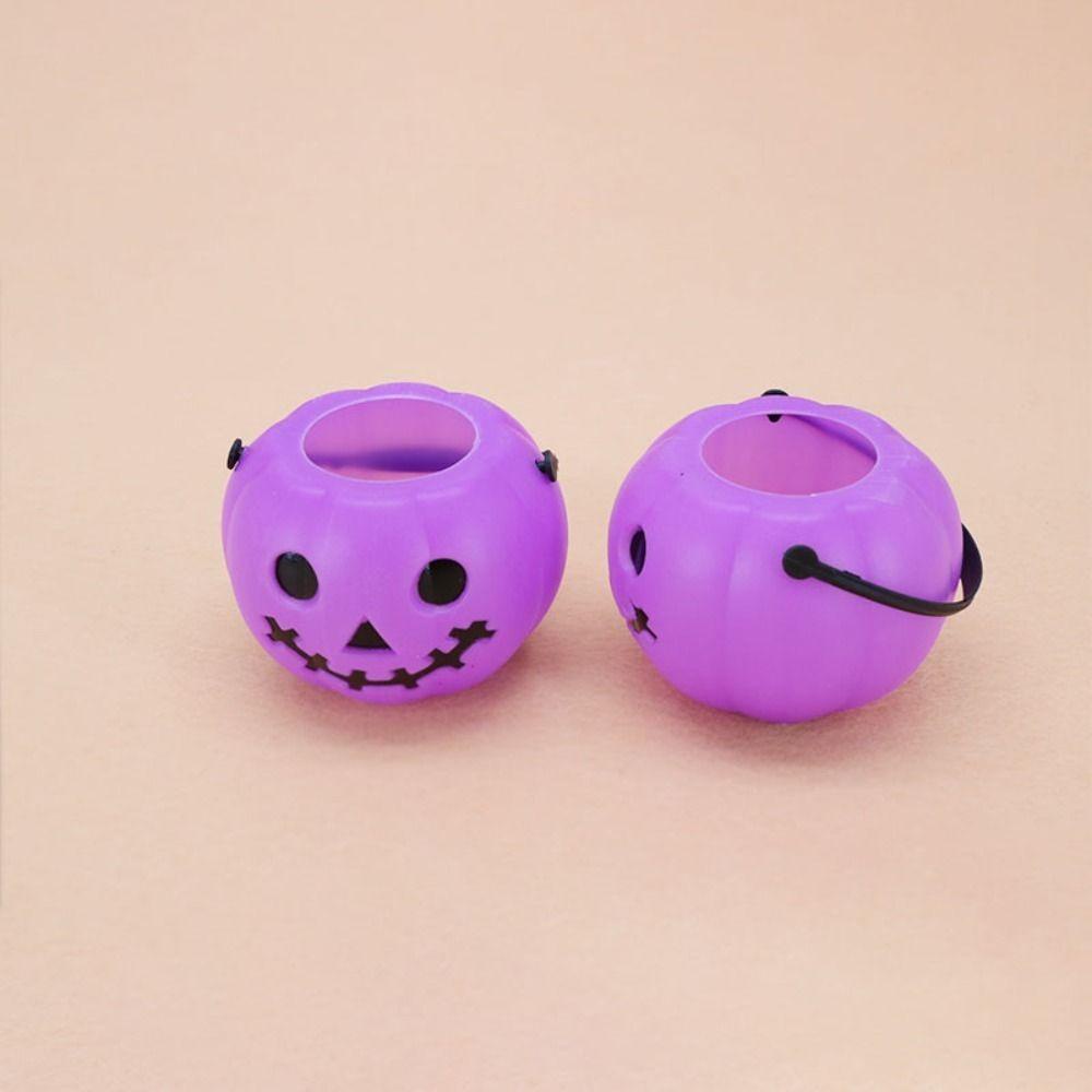 Xô Nhựa Đựng Kẹo Có Tay Cầm Hình Quả Bí Ngô halloween