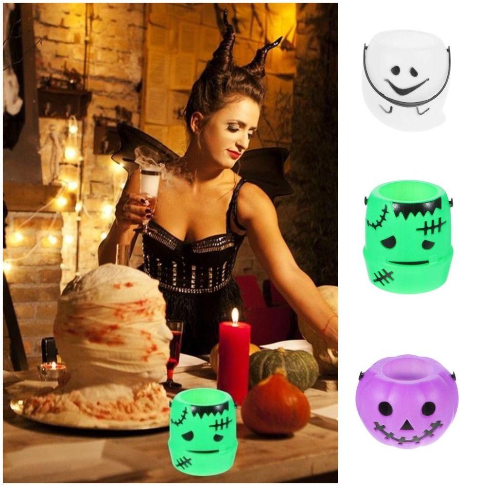 Xô Nhựa Đựng Kẹo Có Tay Cầm Hình Quả Bí Ngô halloween