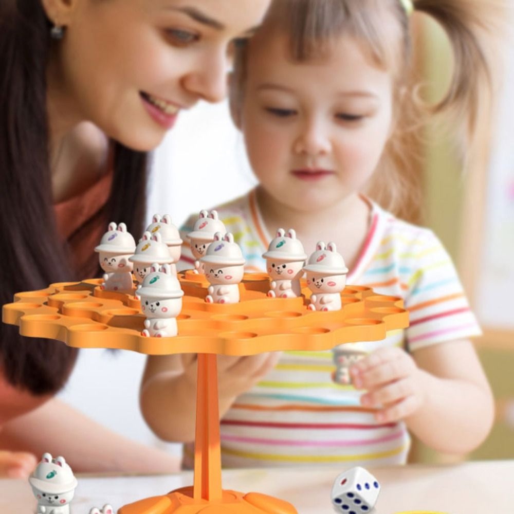 Ivanes Bộ Trò Chơi board game Cân Bằng Cây Hình Thỏ montessori Cho Bé