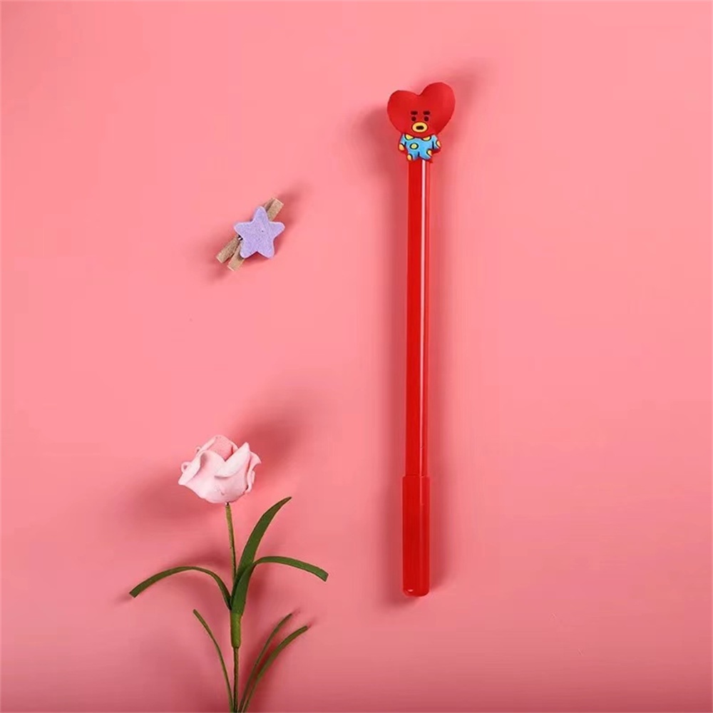 Bút Mực gel In Họa Tiết Hoạt Hình bt21 Dễ Thương Cho Học Sinh