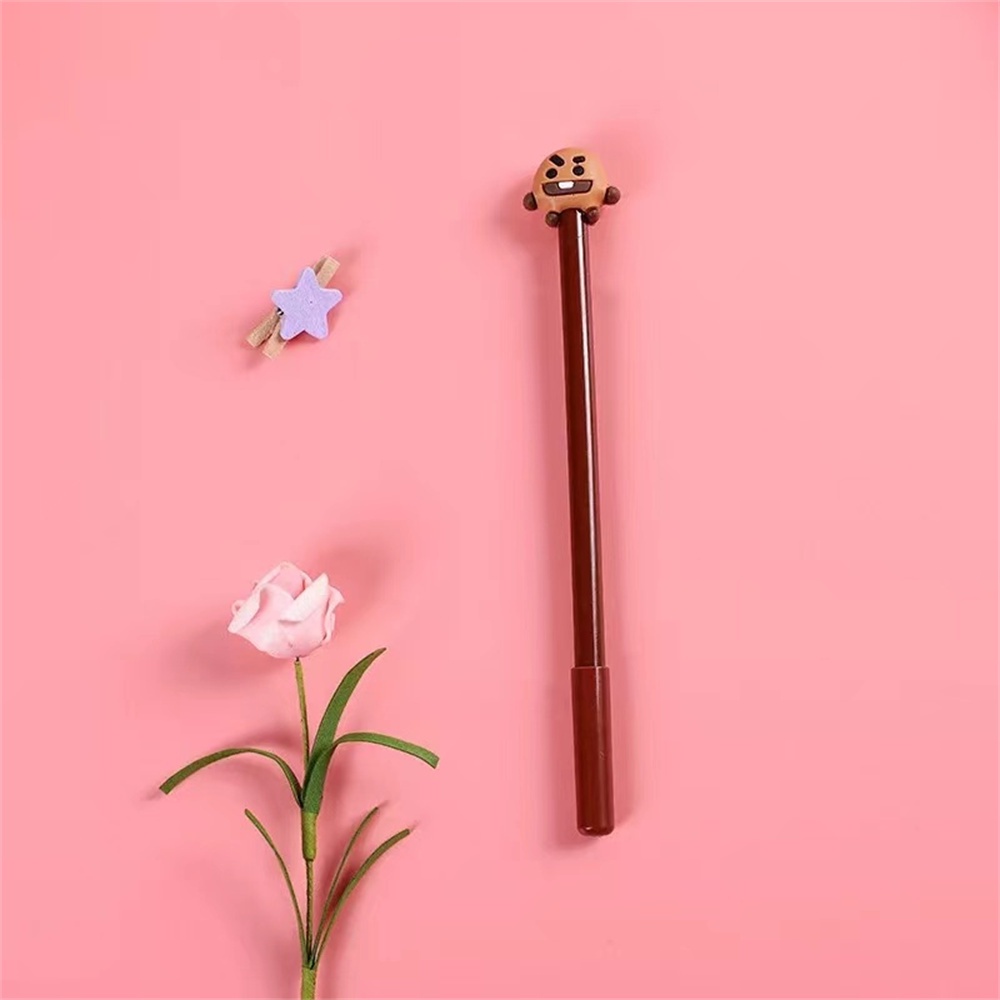 Bút Mực gel In Họa Tiết Hoạt Hình bt21 Dễ Thương Cho Học Sinh