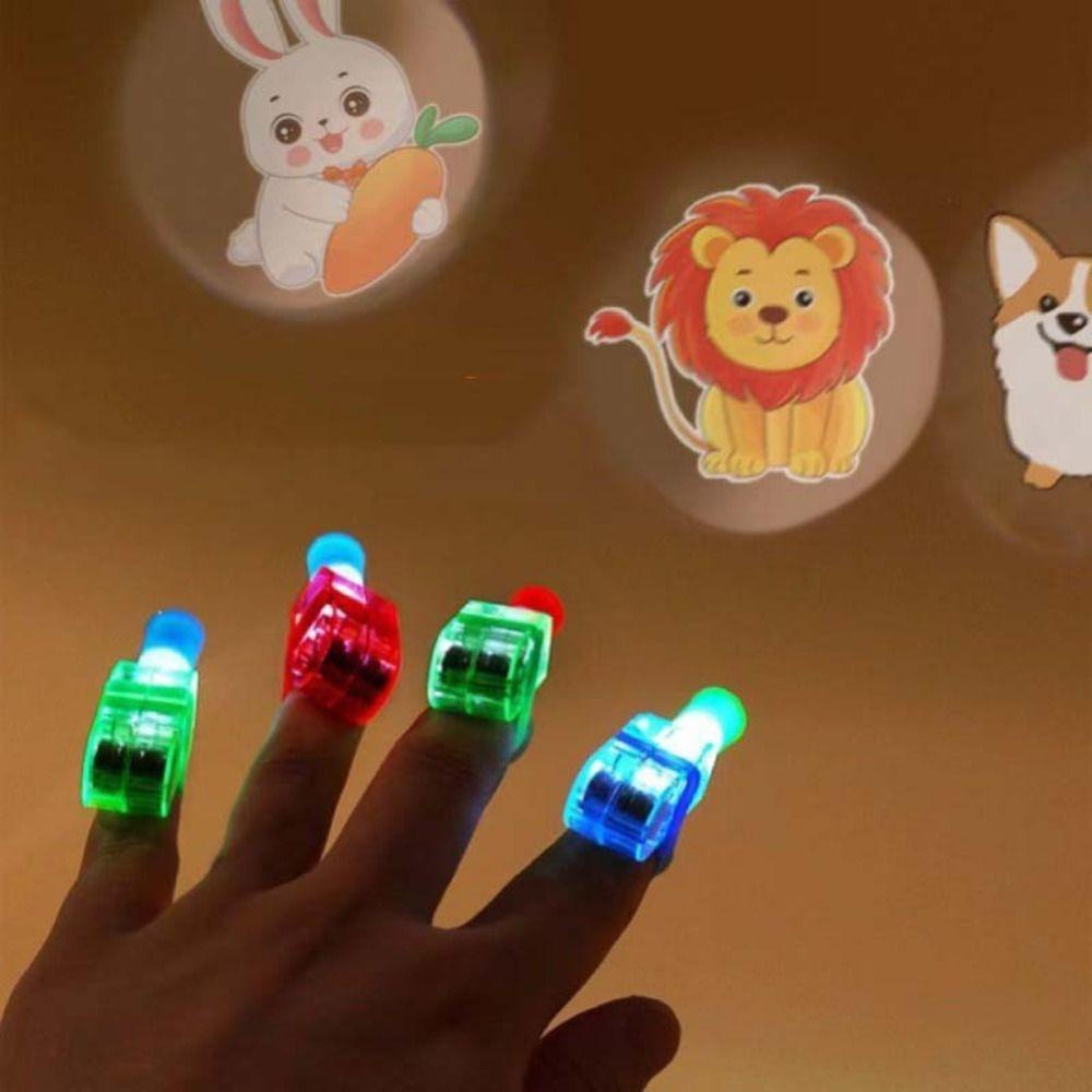 Bộ 5 Đèn Pin Đeo Ngón Tay Chiếu Hình Ảnh Thiết Kế Sang Trọng 5 Cái Cho Trẻ Em