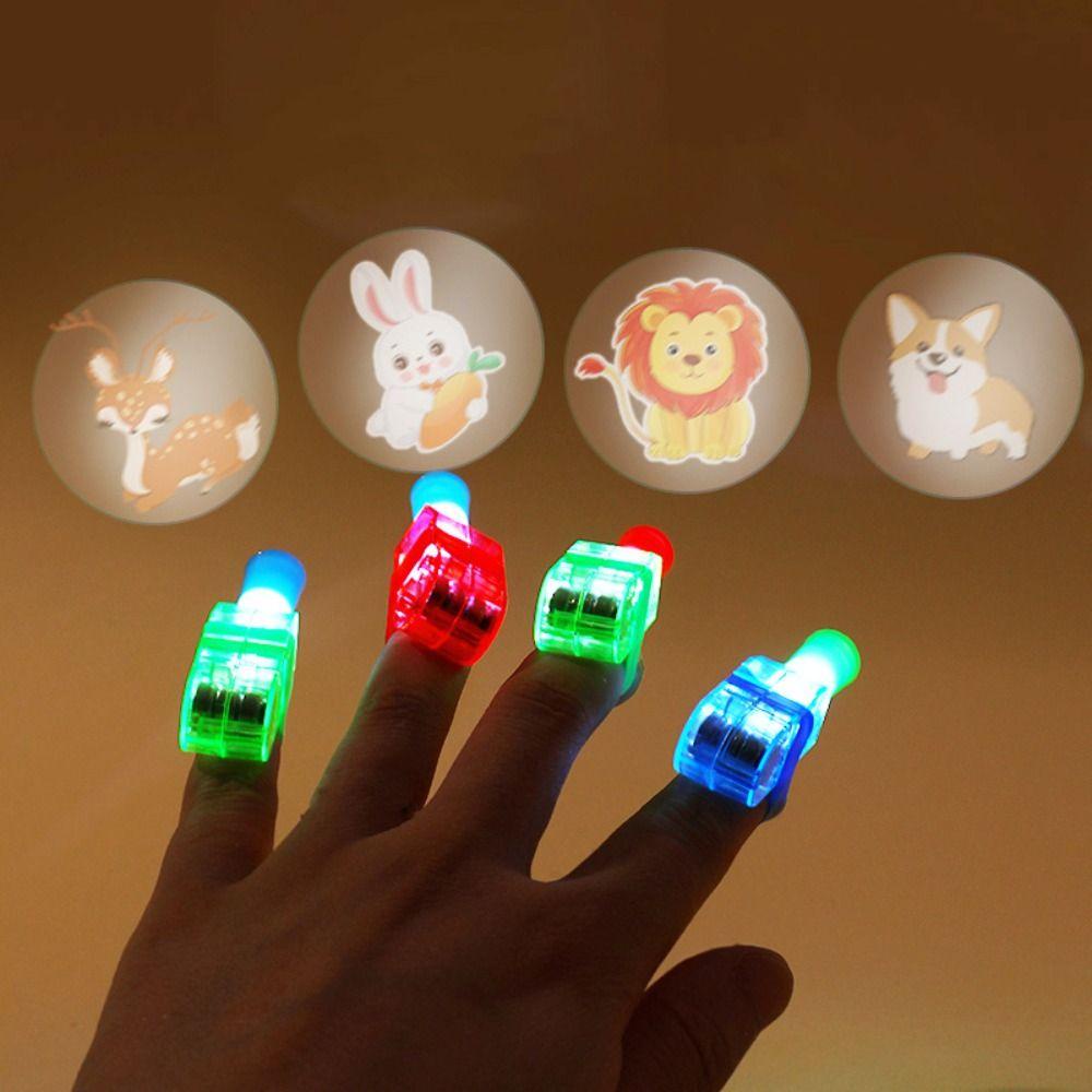 Miquel Set 5 Nhẫn Đeo Ngón Tay Gắn Đèn led Chiếu Hình Thiết Kế Sang Trọng 5 Cái