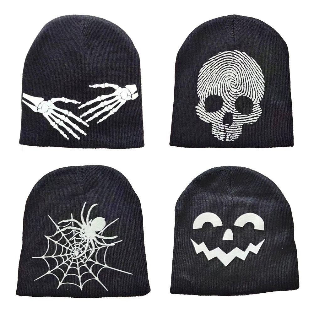Einway Mũ Len beanie Dệt Kim Phát Sáng Hàng Trăm Người Nhện Giữ Ấm Mùa Đông Cho Nam Và Nữ Dịp halloween