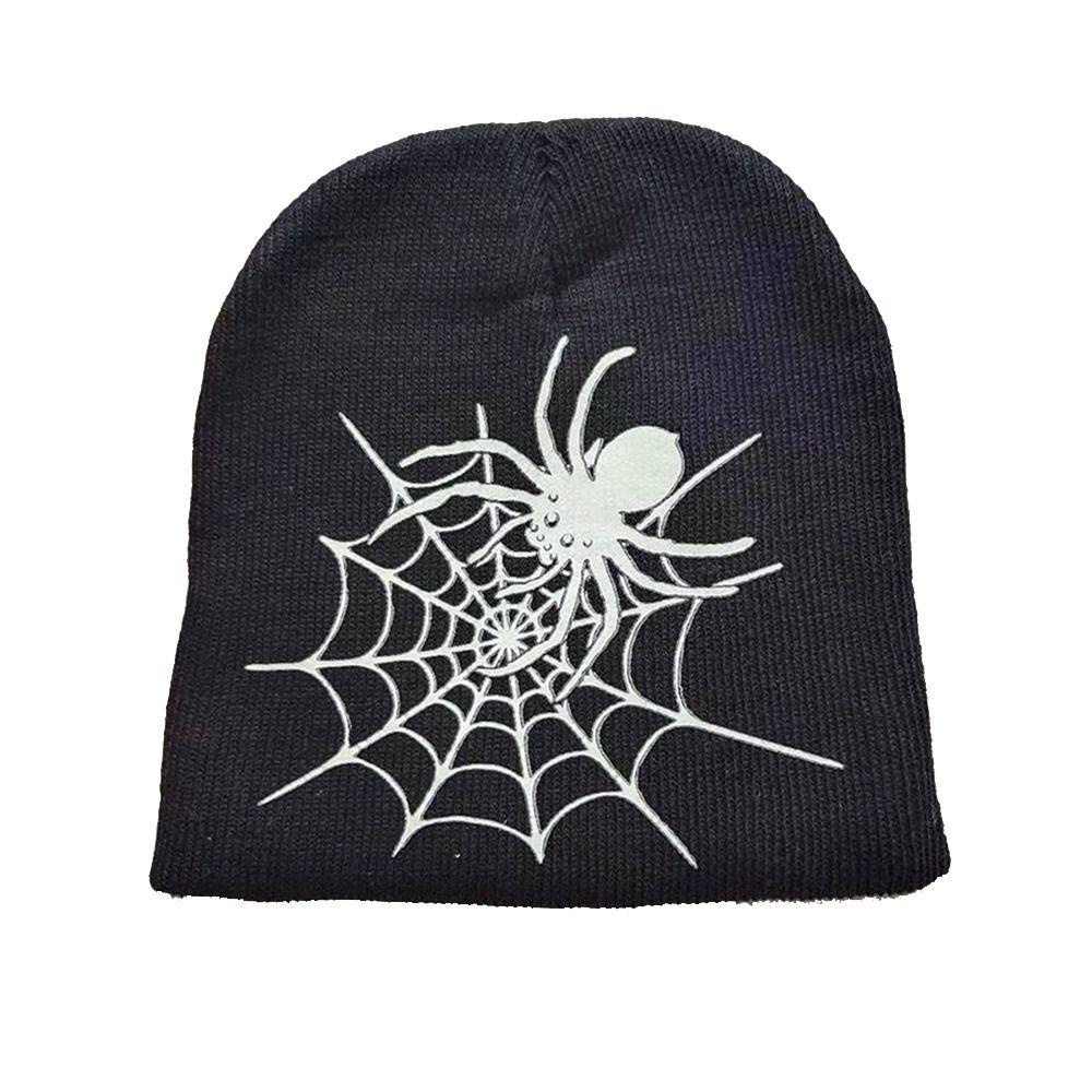 Einway Mũ Len beanie Dệt Kim Phát Sáng Hàng Trăm Người Nhện Giữ Ấm Mùa Đông Cho Nam Và Nữ Dịp halloween
