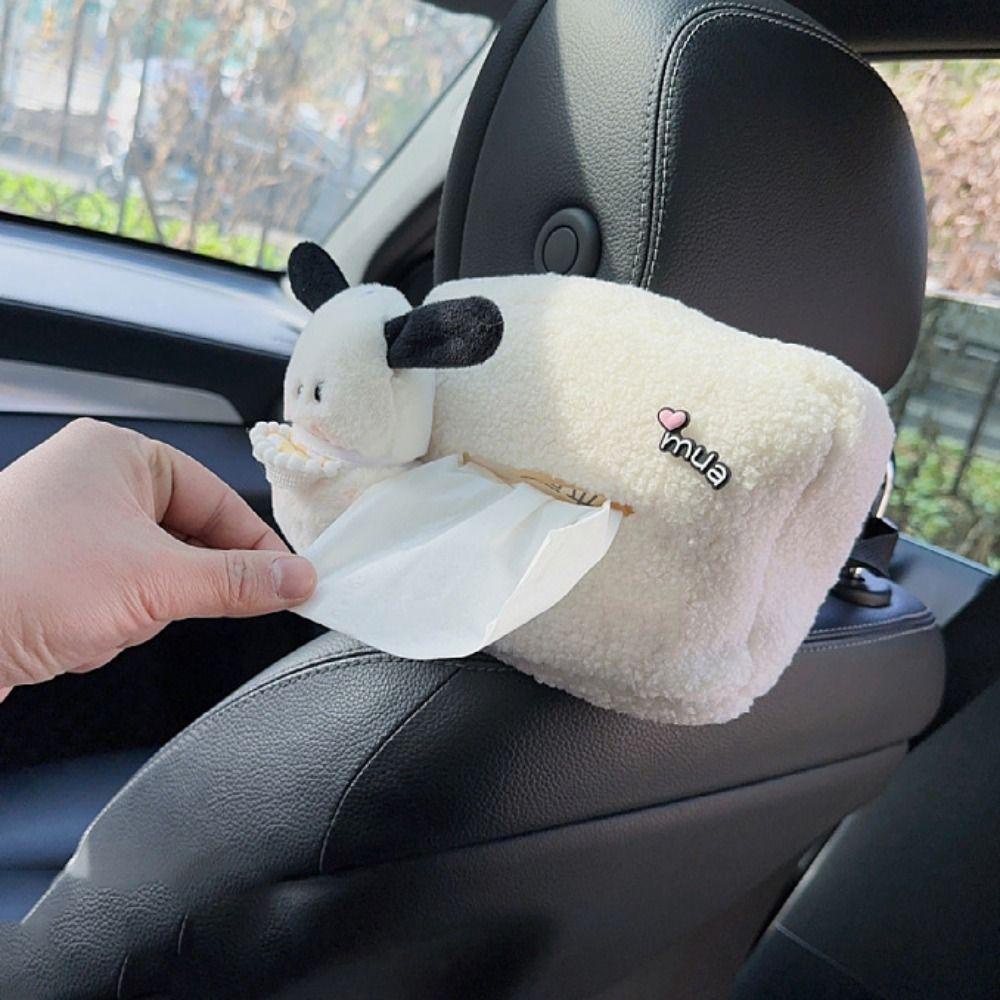 Hộp đựng khăn giấy MMULCK bằng bông mềm mại hình pochacco treo xe hơi / nhà tắm sáng tạo