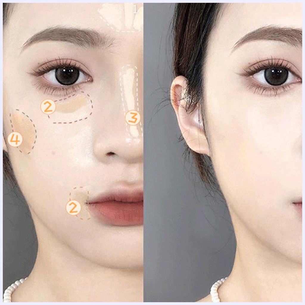 Kem che khuyết điểm ba màu lâu trôi không thấm nước che quầng thâm mụn trứng cá kem nền che khuyết điểm trang điểm mặt