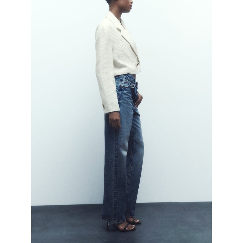 Zara Áo Khoác cardigan Dáng Ngắn Thời Trang Mùa Thu Cho Nữ 7102231