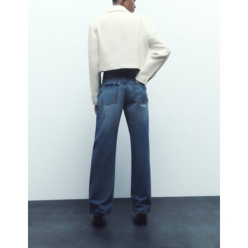 Zara Áo Khoác cardigan Dáng Ngắn Thời Trang Mùa Thu Cho Nữ 7102231