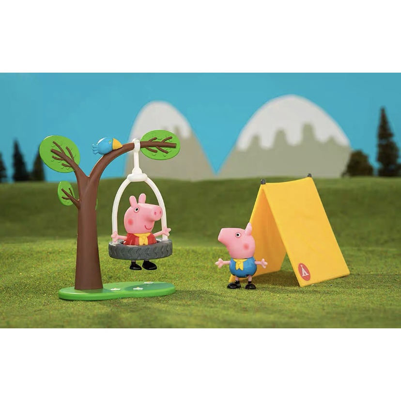 Búp Bê Heo peppa Đồ Chơi Có Khớp Cử Động Đầu, Cánh Tay Và Chân, Đồ Chơi Phong Cảnh Nhà