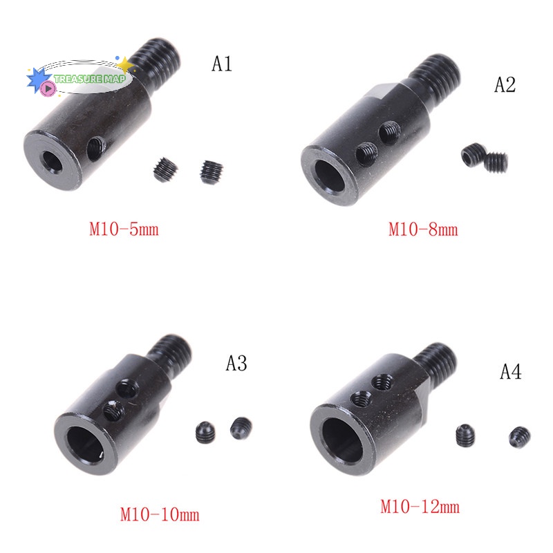 [J & J] 5mm / 8mm / 10mm / 12mm Shank M10 Arbor Mandrel Connector Adapter Cutg Tool [MỚI]