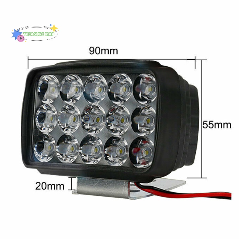 Đèn Pha 15 Bóng led 1000lm heyuanlong333 Dành Cho Xe Máy atv / atv / scooter