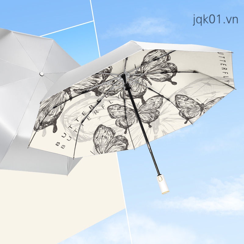 Mới cao cấp sun umbrella nữ mưa gấp tự động bảo vệ mặt trời chống tia cực tím nhỏ và dễ dàng