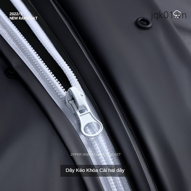 Áo mưa nam dài phong cách toàn thân chống bão pin xe đạp nữ trưởng thành một mảnh cưỡi phù hợp với đuôi nơ