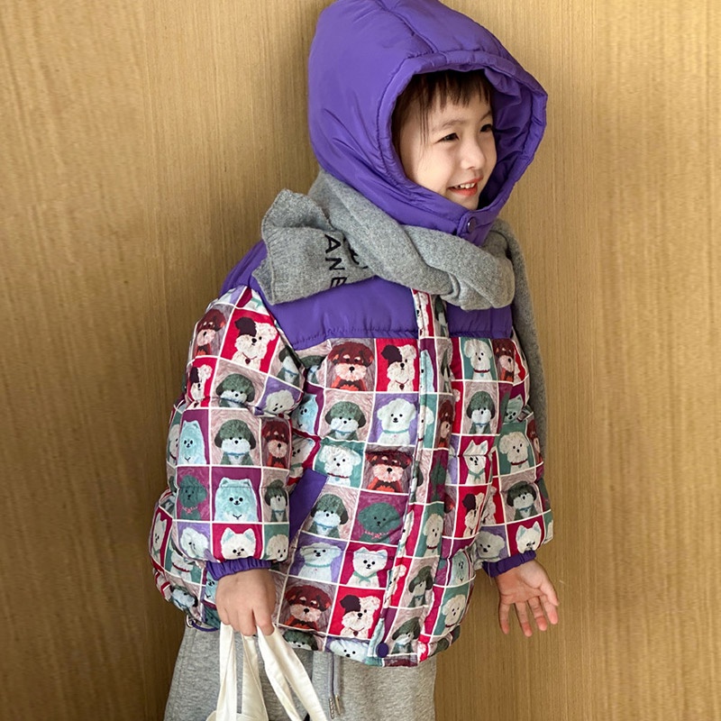 SUPER KIDS Áo Khoác Phao cotton Dày Dặn Giữ Ấm Dành Cho Bé Trai Và Bé Gái