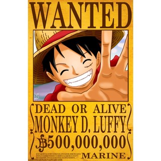 Poster lệnh truy nã One Piece Băng Hải Tặc Mũ Rơm - Poster dán tường Anime Vua Hải Tặc - Bản Đặc Biệt