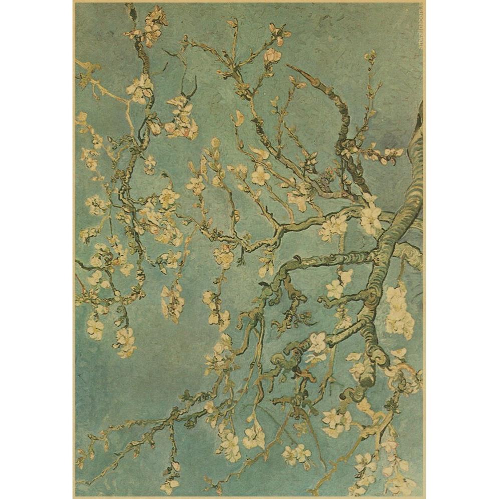 Poster Dán Tường Tranh Sơn Dầu Nghệ Thuật Hình Bức Tranh Sơn Dầu Van Gogh MS:225