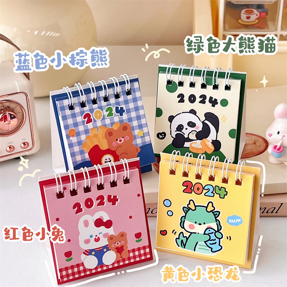 2024 Đồ Trang Trí Lịch để Bàn Mini Dễ Thương để Bàn Nhỏ -top3C01