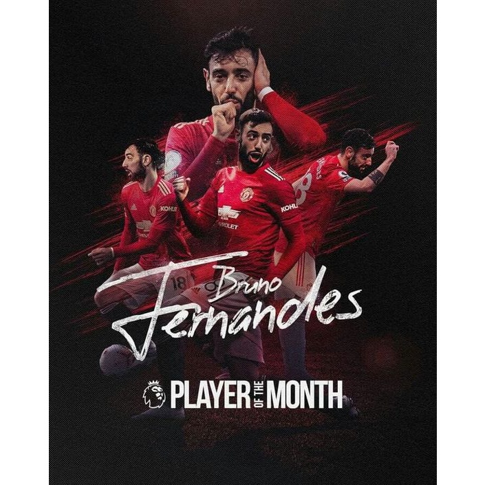 [Sẵn Hàng] Poster Bruno Fernandes Dán Tường Cực Đẹp, Poster Bóng Đá Bruno Manchester United Có Sẵn K
