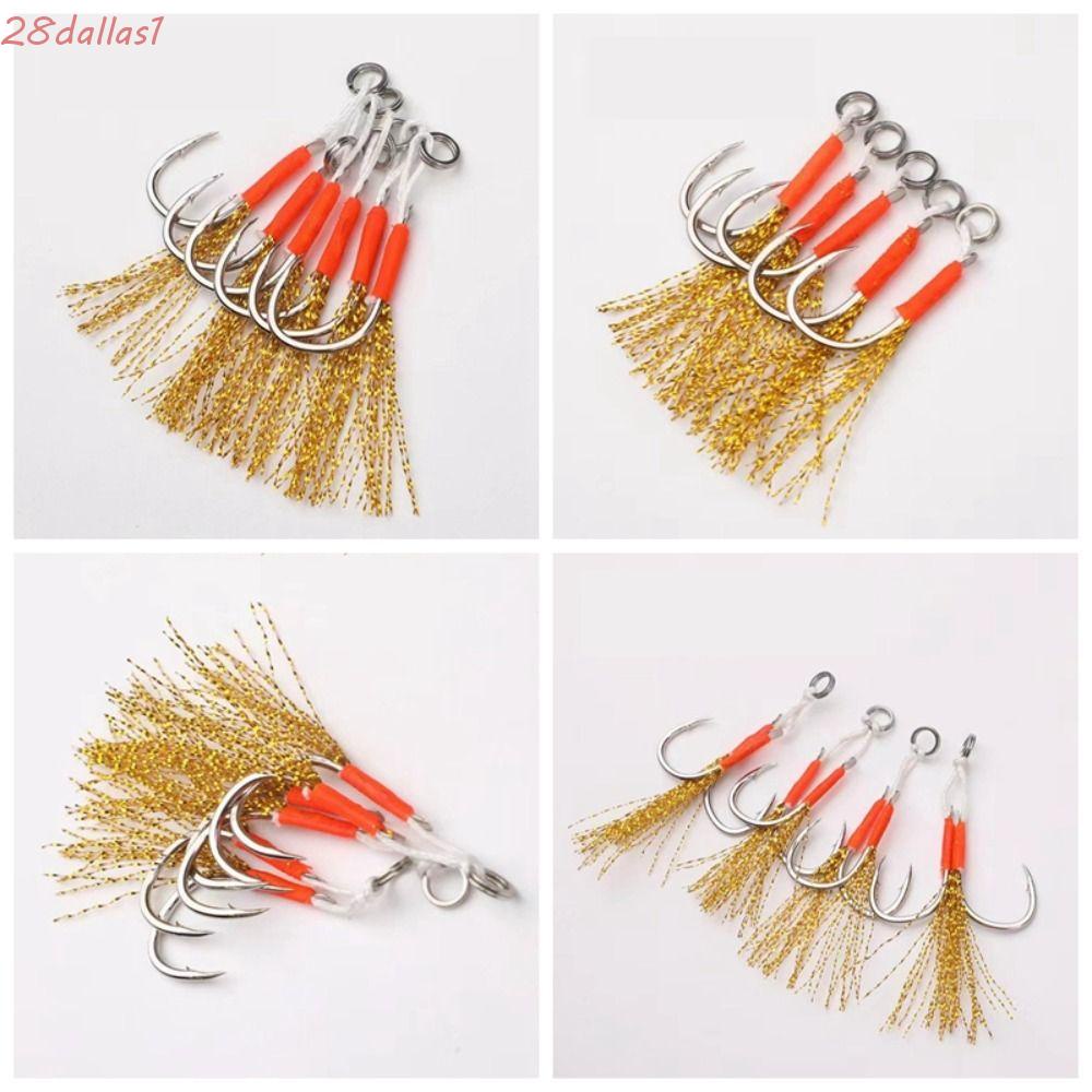 Dallas1 Móc Câu Cá Kim Loại jig Kép Phản Quang Độ Bền Cao Chống Ăn Mòn Dùng Khi Câu Cá Trên Băng