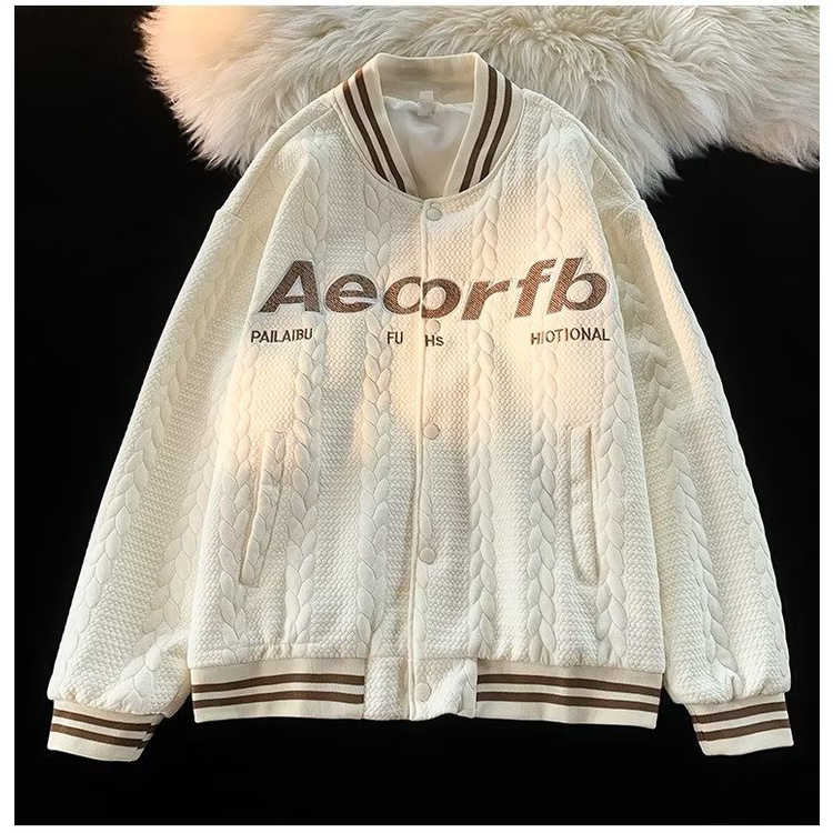 Áo Khoác Bóng Chày Thêu Chữ Thời Trang Cá Tính