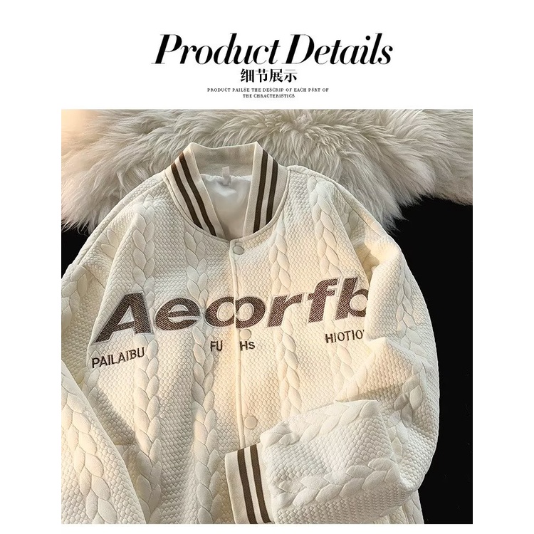 Áo Khoác Bóng Chày Thêu Chữ Thời Trang Cá Tính