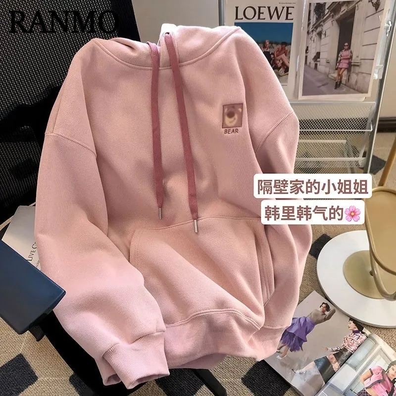 RANMO Áo Khoác hoodie áo khoácnữ Chất lượng thời trang thoải mái A28J1CS 35Z230829