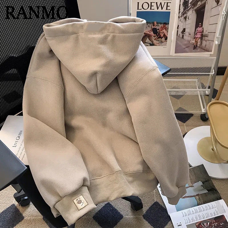 RANMO Áo Khoác hoodie áo khoácnữ Chất lượng thời trang thoải mái A28J1CS 35Z230829
