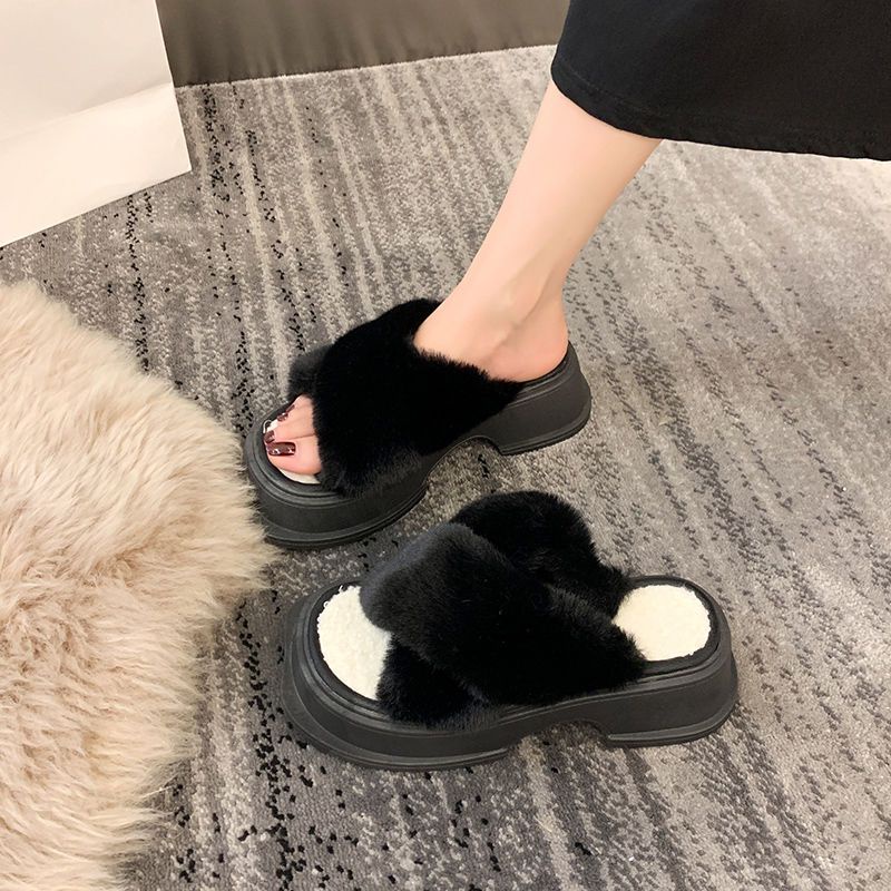 KaBaiQi Dép bánh mì guốc dép sandal nữ Màu Sắc Đơn Giản Thoải Mái Cao Gót Chống Trơn Trượt dép đế xuồng B92H0IT 35Z230830