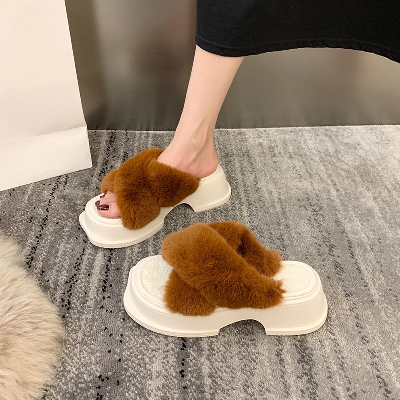 KaBaiQi Dép bánh mì guốc dép sandal nữ Màu Sắc Đơn Giản Thoải Mái Cao Gót Chống Trơn Trượt dép đế xuồng B92H0IT 35Z230830