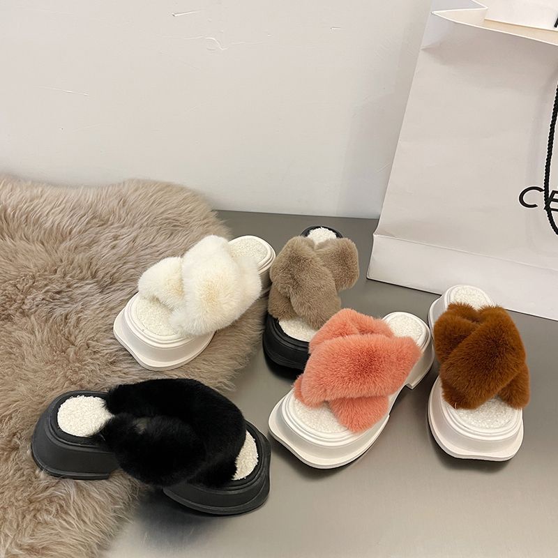 KaBaiQi Dép bánh mì guốc dép sandal nữ Màu Sắc Đơn Giản Thoải Mái Cao Gót Chống Trơn Trượt dép đế xuồng B92H0IT 35Z230830